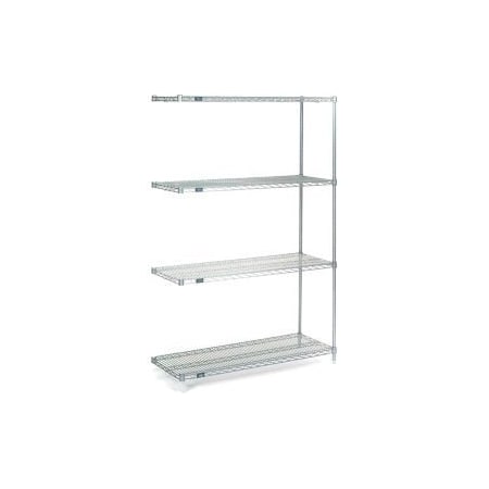 Nexel    Stainless Steel Wire Shelving Add-On Unit - 5 Tier - 24W X 14D X 86H